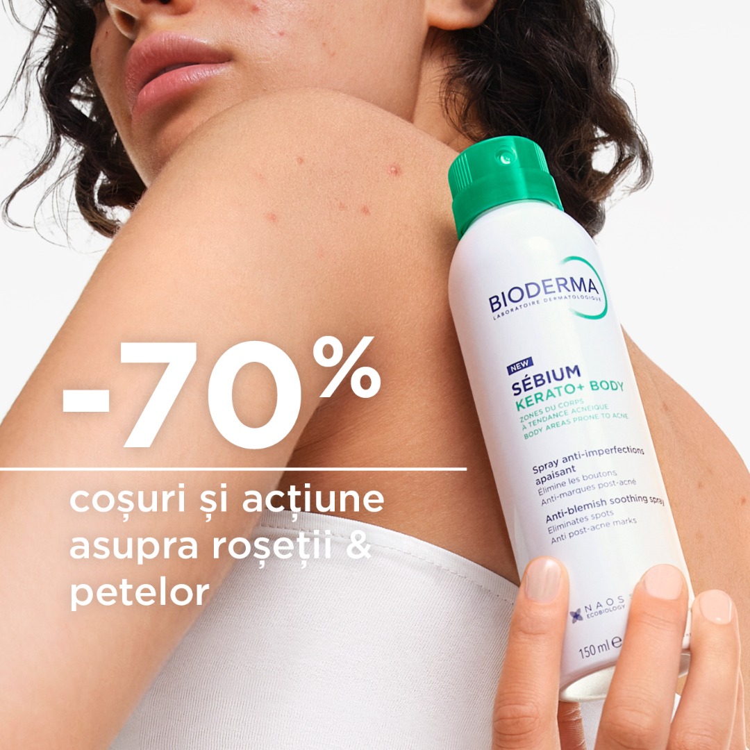 Bioderma Sebium Kerato+ Spray de corp - mod de folosire